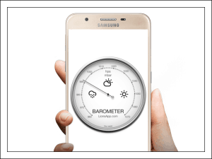 Laika stacija uz plaukstas, kāpēc barometrs atrodas pa tālruni un kā to izmantot
