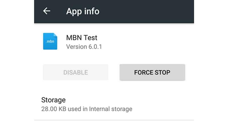 MBN test, co to jest w Android