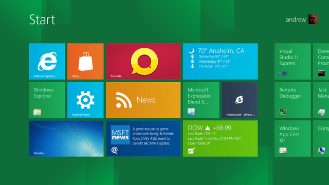Windows 8 bleibt ohne Aero -Schnittstelle