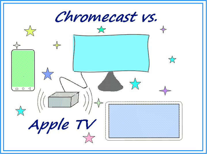 Salīdzinājums Apple TV un Google Chromecast