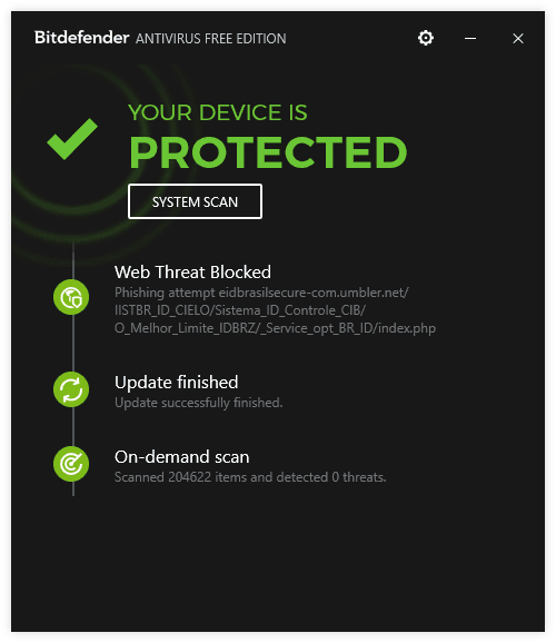 Bitdefender Antivirus ingyenes kiadás - letöltés ingyenes víruskereső szkenner