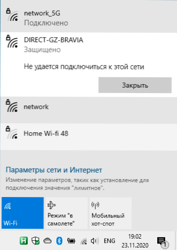 Nem lehet csatlakozni ehhez a WI -FI hálózathoz a Windows 10 -ben - Hogyan javítsuk meg?