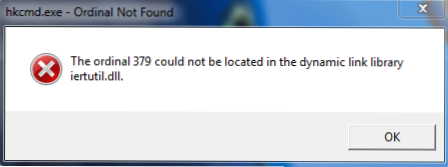 Kaip ištaisyti bibliotekos klaidas dll iertutil.Dll
