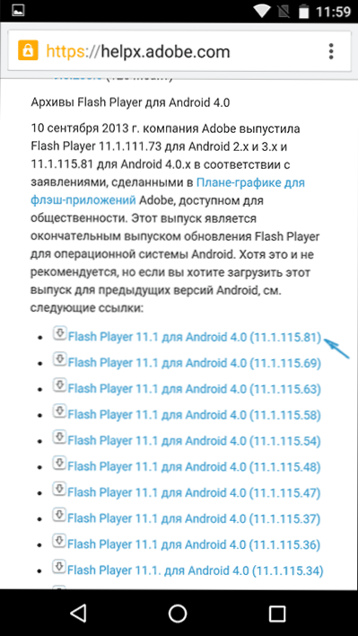 Kuidas installida Flash Player Androidi jaoks