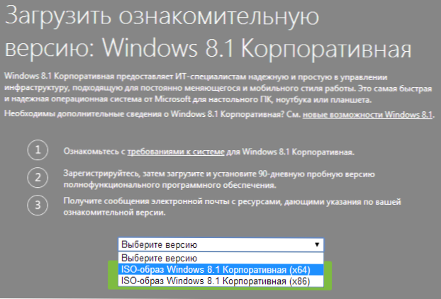 Kjer brezplačen prenos Windows 8.1 korporativni ISO (90-dnevna različica)