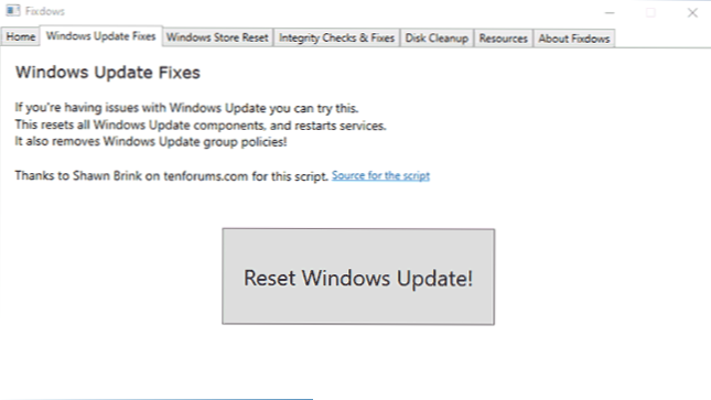 FixDows ist ein kostenloses Programm zum Korrigieren von Windows 10 -Aktualisierungsfehlern und nicht nur