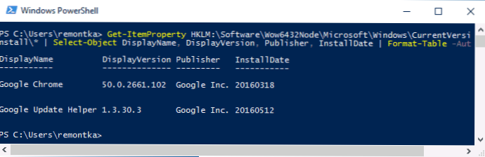 Kako dobiti seznam nameščenih programov Windows
