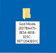Jumala režiim Windows 10 (ja muudes salakaustades)