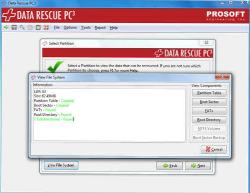Obnova údajov - Data Rescue PC 3