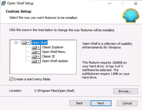 Odprite Shell - Classic Windows 10 Start Meni in Classic Redgenment Shell