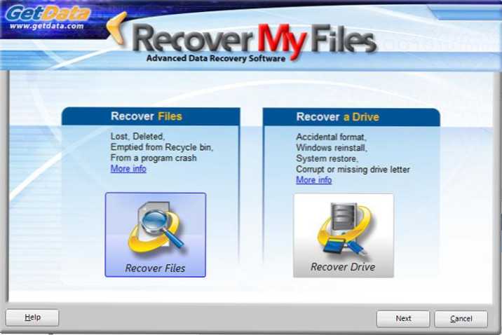 GetData Wiederherstellung meines Dateien Datenwiederherstellungsprogramm