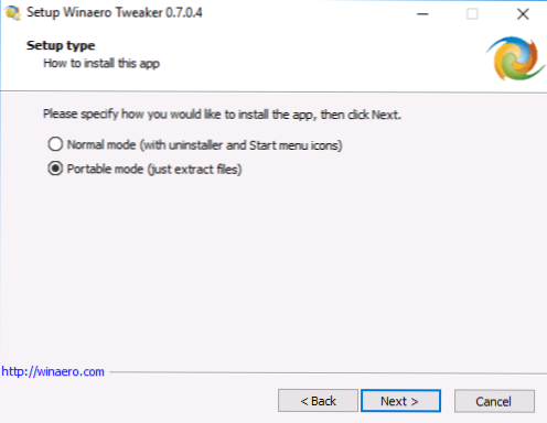 Nastavitve sistema Windows 10 v winaero Tweaker