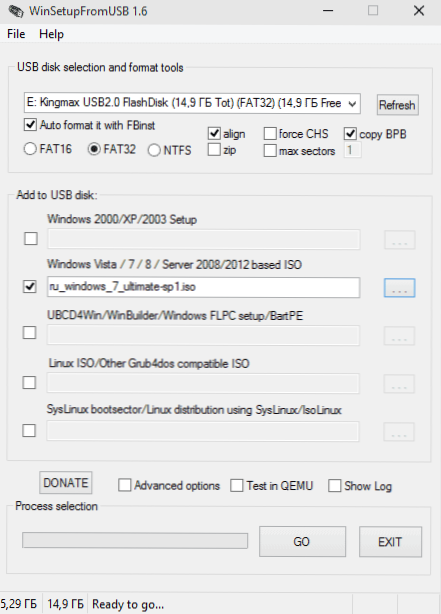 Zaznamenávanie obrazu viac ako 4 GB na FAT32 UEFI
