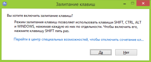 Jak deaktivovat nalepení klíčů v systému Windows 7, Windows 8 a 8.1