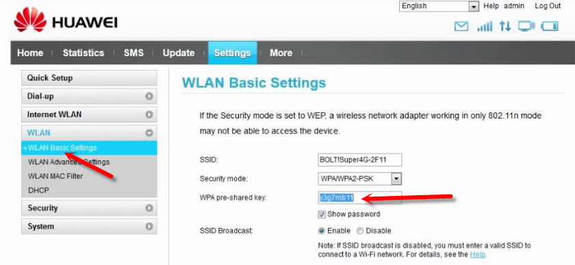 Cómo mirar la contraseña en el enrutador Wi-Fi Huawei (si lo olvidó)?