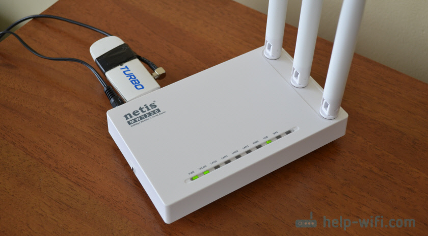 Nastavení modemu USB 3G/4G na routeru Netis MW5230
