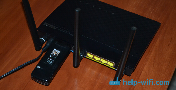 ASUS -Router mit USB 3G/4G -Modem. Auswahl und Kompatibilität