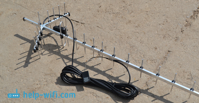 Instalacja potężnej anteny CDMA 24 dB z adapterem bez kontaktu