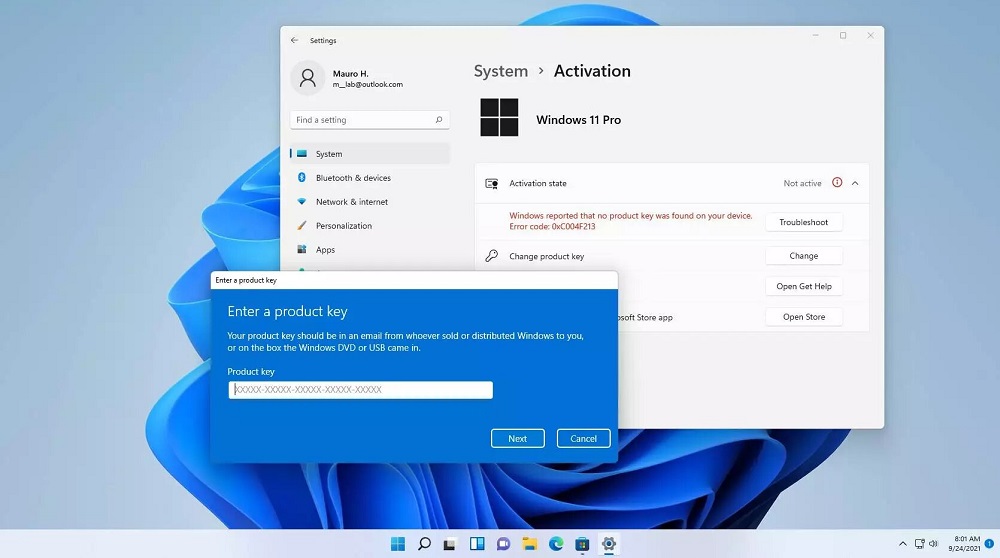 Windows 11 -Aktivierung mit der Programm- und Befehlszeile