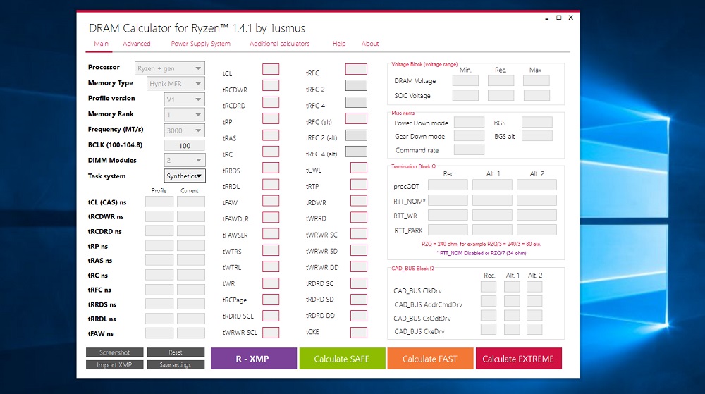 Як використовувати калькулятор пам'яті калькулятора DRAM Ryzen