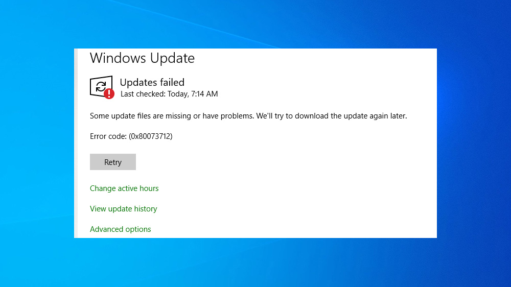 Efektívne spôsoby, ako odstrániť chybu 0x80073712 v systéme Windows
