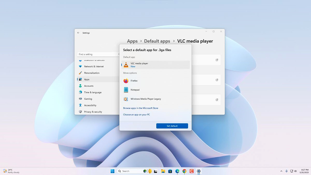 Як можна вибрати програму за замовчуванням для відтворення медіа -файлів у Windows